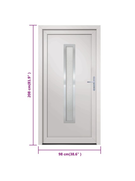 Vchodové dveře bílé 98 x 208 cm pvc