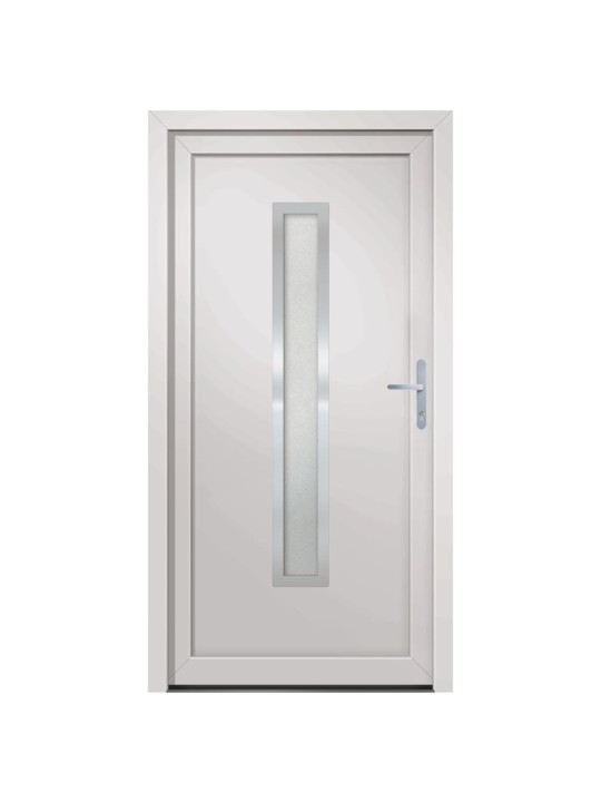 Vchodové dveře bílé 108 x 208 cm pvc