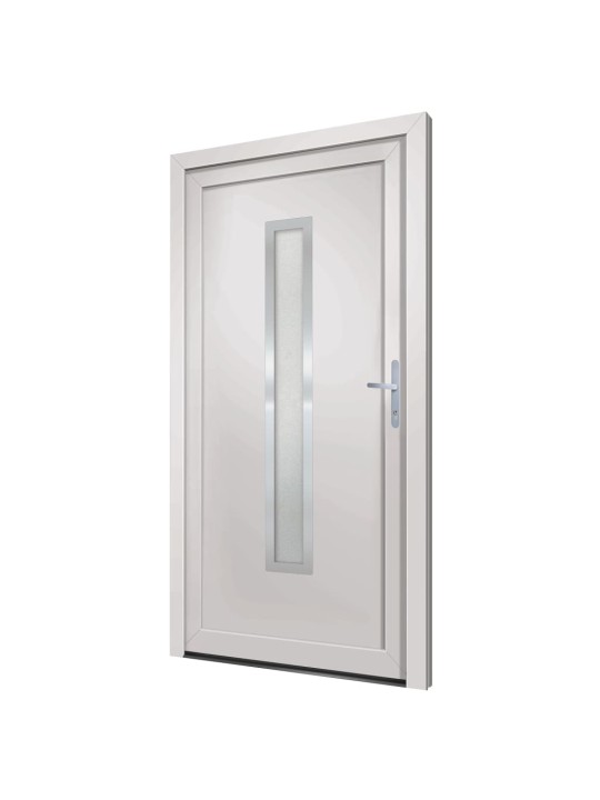 Vchodové dveře bílé 108 x 208 cm pvc