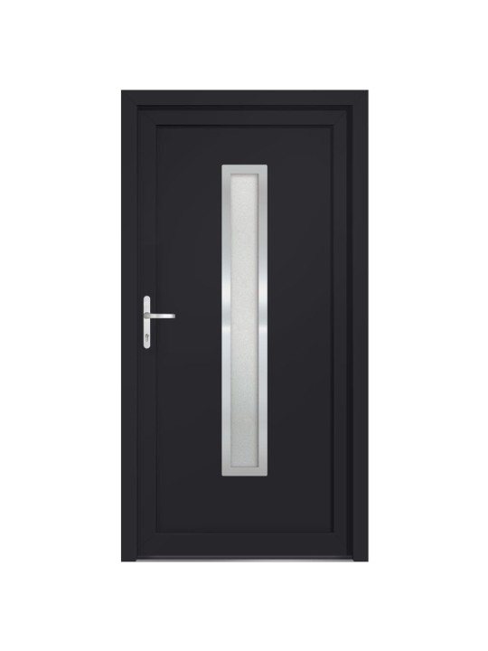 Vchodové dveře antracitové 98 x 190 cm pvc