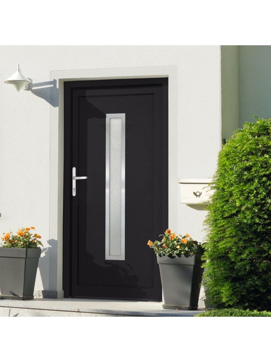 Vchodové dveře antracitové 98 x 208 cm pvc