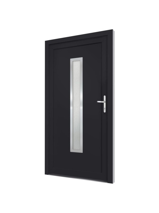 Vchodové dveře antracitové 98 x 200 cm pvc