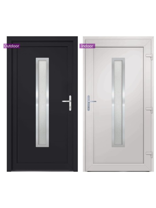 Vchodové dveře antracitové 108 x 208 cm pvc