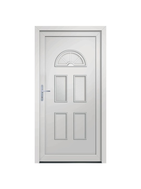 Vchodové dveře bílé 88 x 190 cm pvc