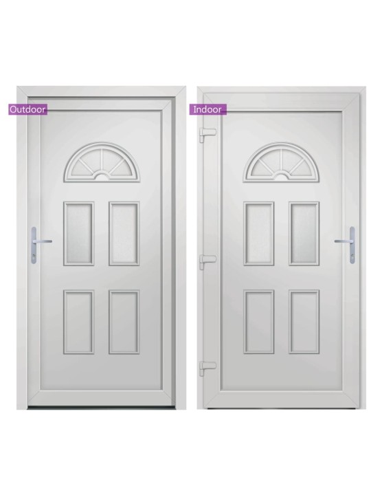 Vchodové dveře bílé 110 x 210 cm pvc