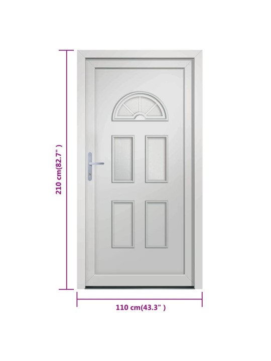 Vchodové dveře bílé 110 x 210 cm pvc