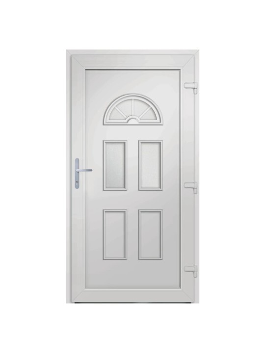 Vchodové dveře bílé 88 x 190 cm pvc