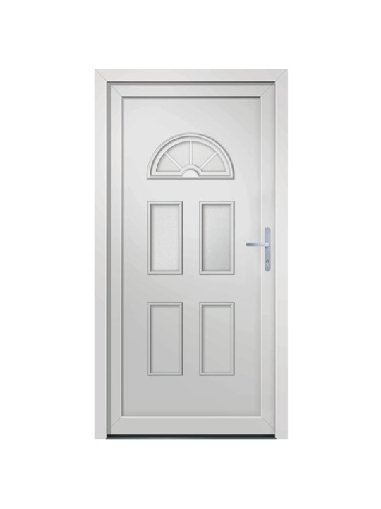Vchodové dveře bílé 88 x 208 cm pvc