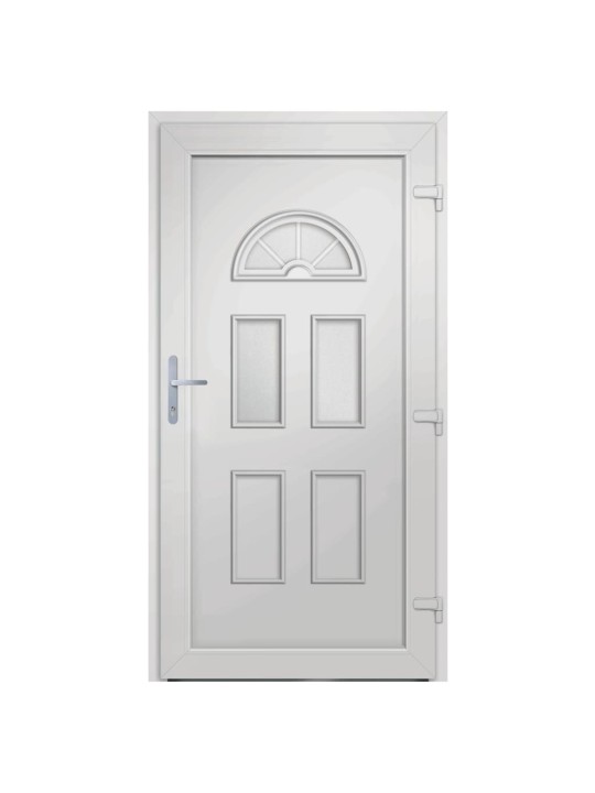 Vchodové dveře bílé 88 x 208 cm pvc