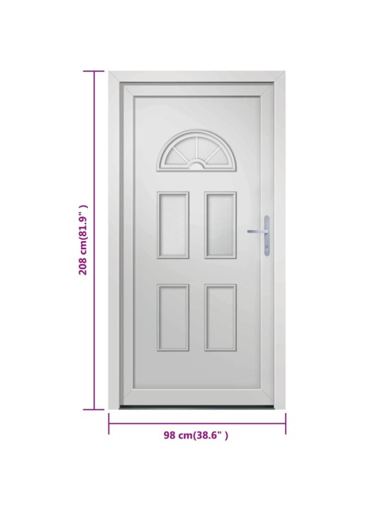 Vchodové dveře bílé 98 x 208 cm pvc