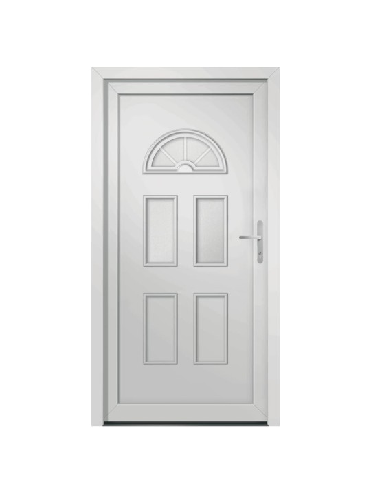 Vchodové dveře bílé 110 x 210 cm pvc