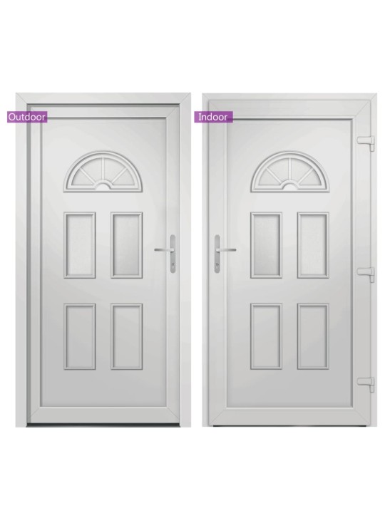 Vchodové dveře bílé 110 x 210 cm pvc