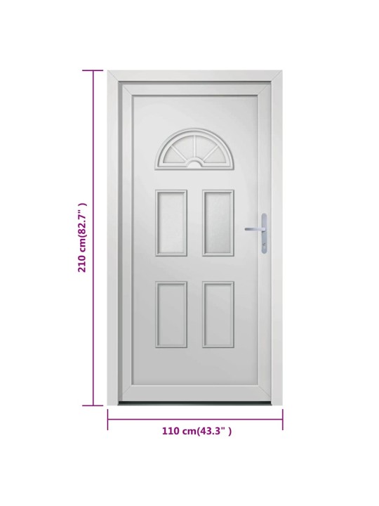 Vchodové dveře bílé 110 x 210 cm pvc