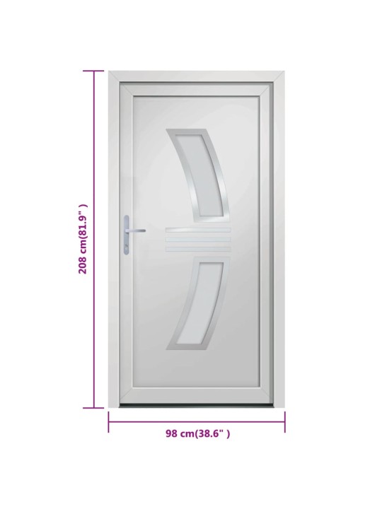 Vchodové dveře bílé 98 x 208 cm pvc