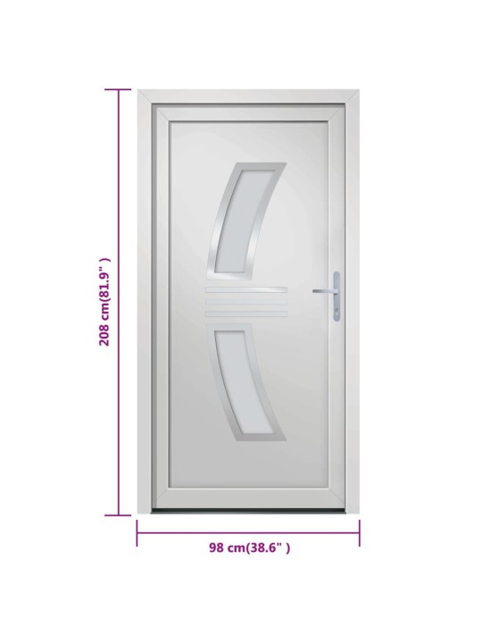 Vchodové dveře bílé 98 x 208 cm pvc