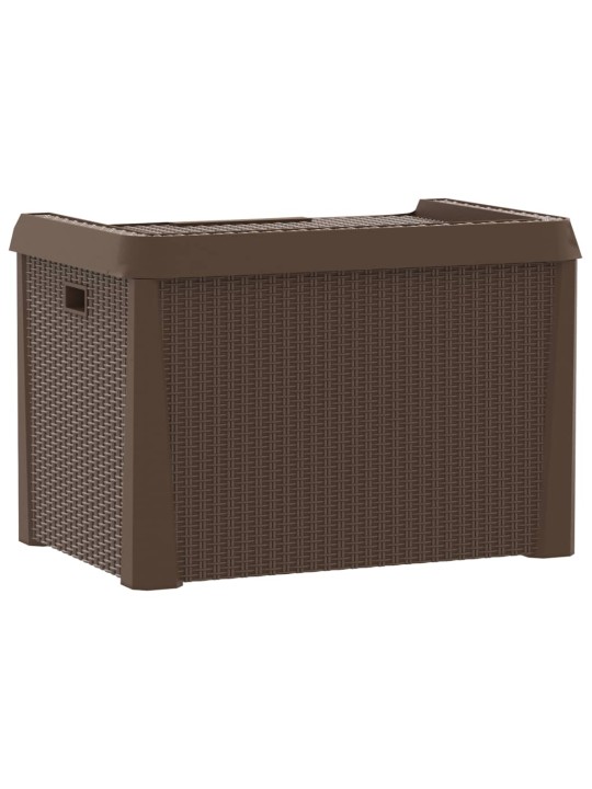 Zahradní úložný box hnědý 125 l PP