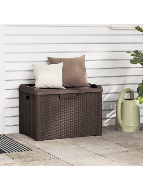 Zahradní úložný box hnědý 125 l PP