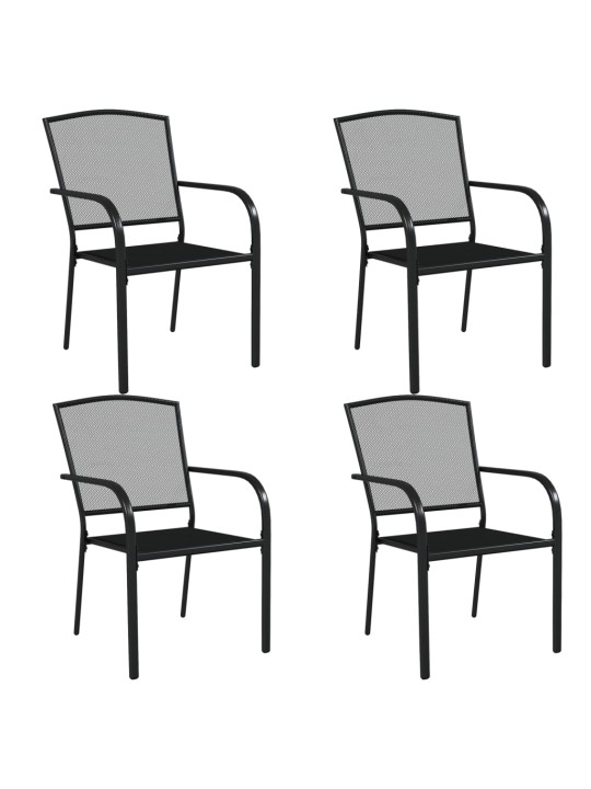 5dílný zahradní jídelní set antracitový ocel