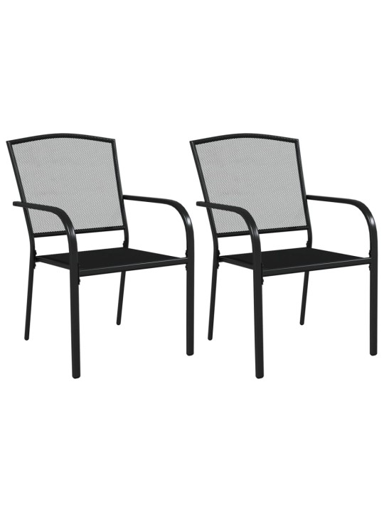 3dílný zahradní jídelní set antracitový ocel