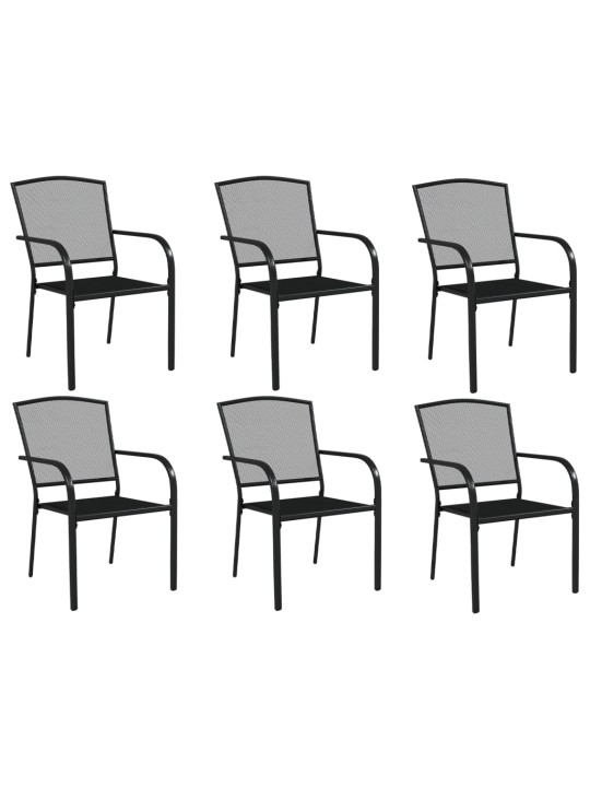 7dílný zahradní jídelní set antracitový ocel