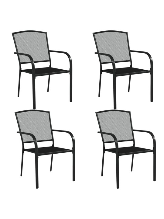 5dílný zahradní jídelní set antracitový ocel