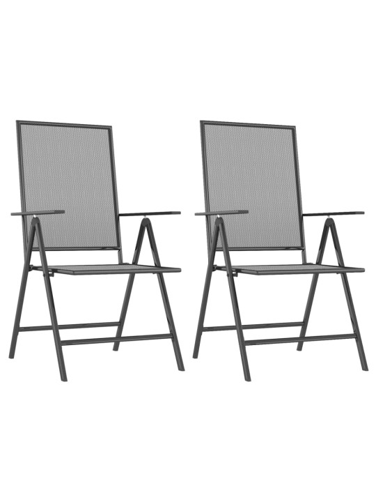 3dílný zahradní jídelní set antracitový ocel