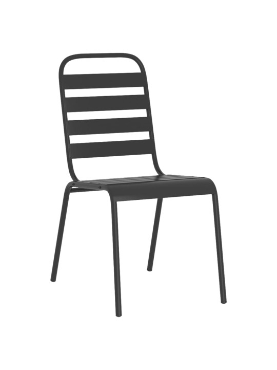 9dílný zahradní jídelní set antracitový ocel