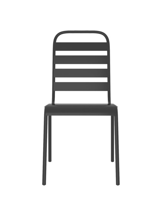 9dílný zahradní jídelní set antracitový ocel
