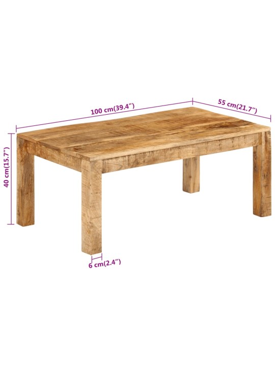 Konferenční stolek 100 x 55 x 40 cm masivní mangovníkové dřevo