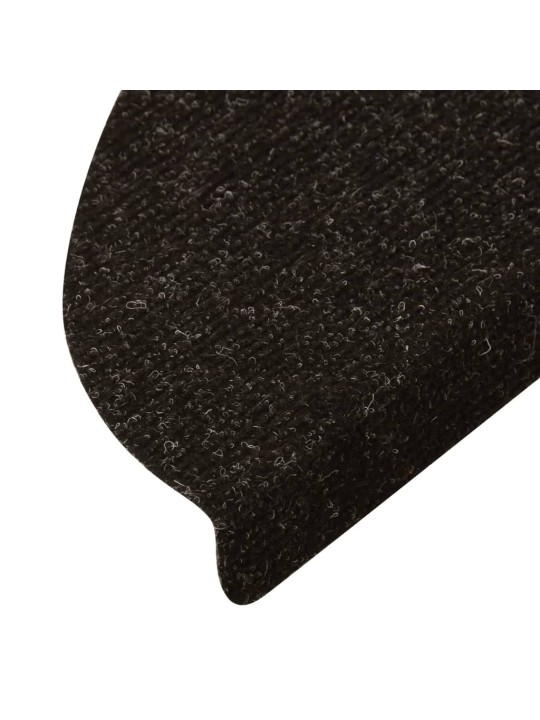 Samolepicí nášlapy na schody 10 ks antracitové 65x22,5x3,5 cm