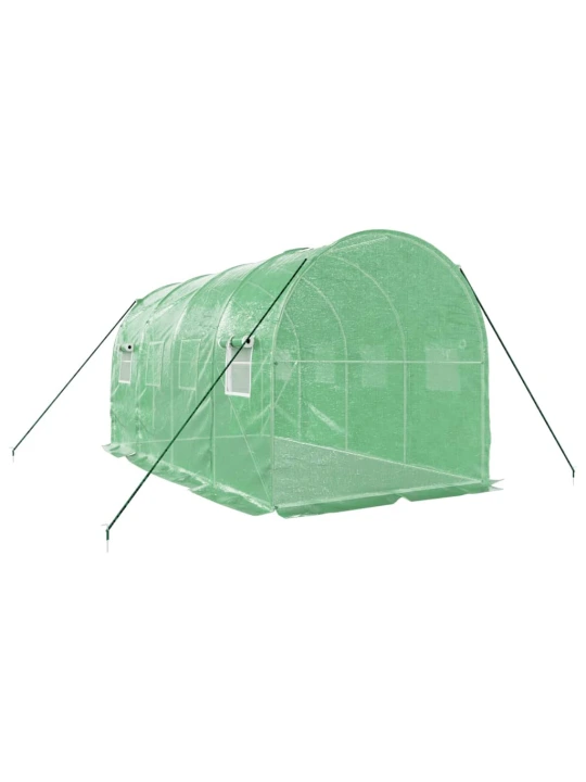 Skleník s ocelovým rámem zelený 8 m² 4 x 2 x 2 m