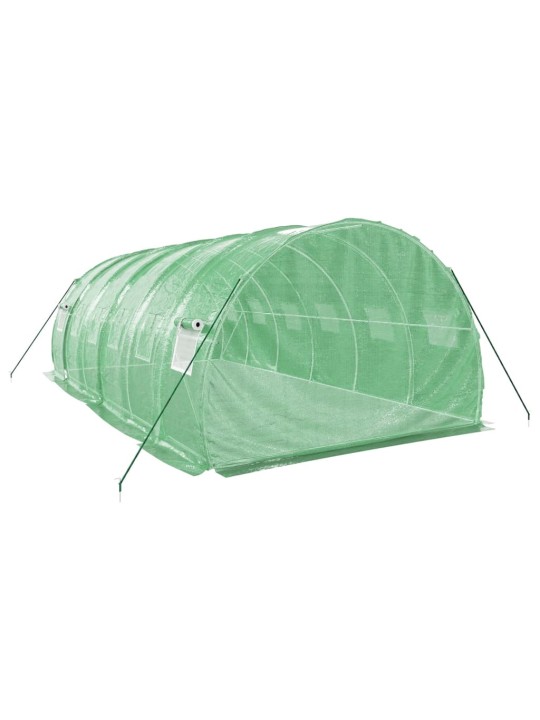 Skleník s ocelovým rámem zelený 18 m² 6 x 3 x 2 m