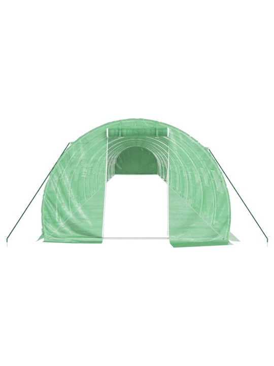 Skleník s ocelovým rámem zelený 48 m² 16 x 3 x 2 m