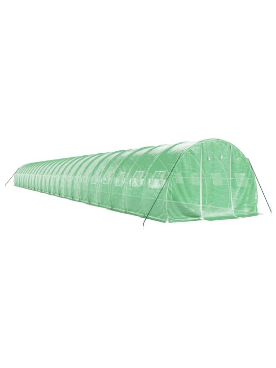 Skleník s ocelovým rámem zelený 72 m² 24 x 3 x 2 m