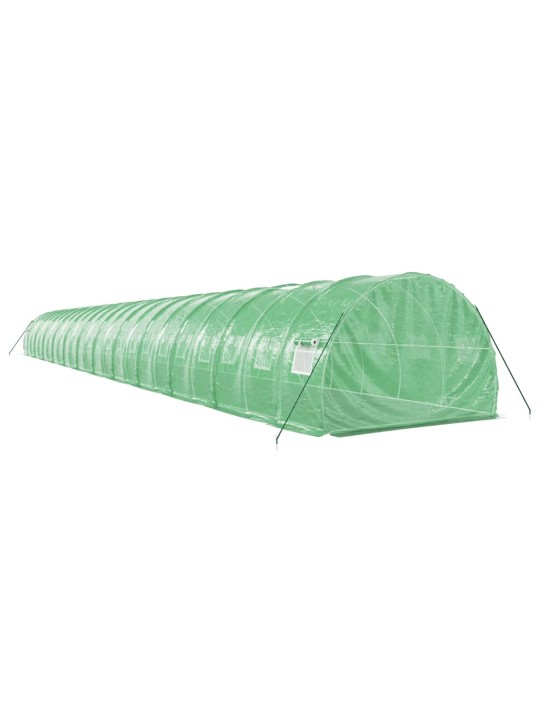 Skleník s ocelovým rámem zelený 72 m² 24 x 3 x 2 m
