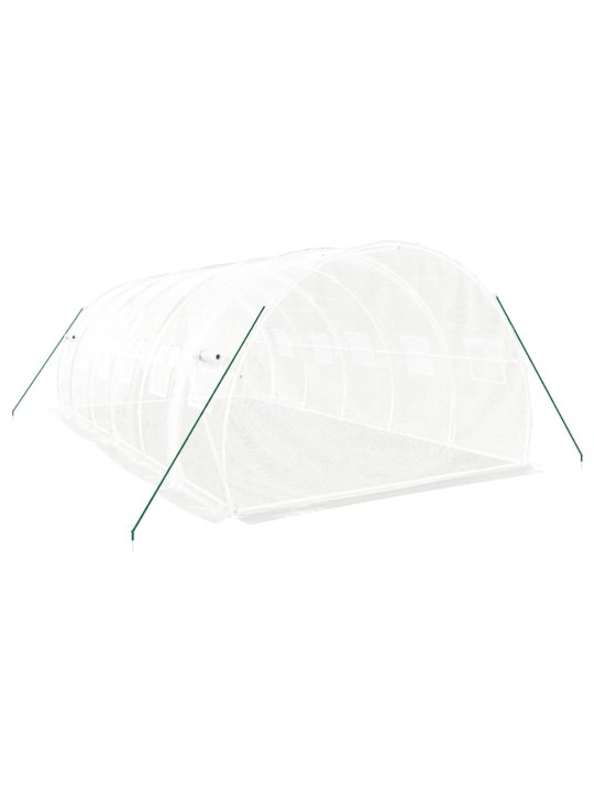 Skleník s ocelovým rámem bílý 18 m² 6 x 3 x 2 m