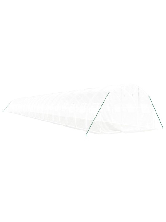 Skleník s ocelovým rámem bílý 72 m² 24 x 3 x 2 m