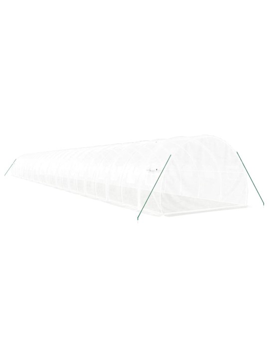 Skleník s ocelovým rámem bílý 72 m² 24 x 3 x 2 m