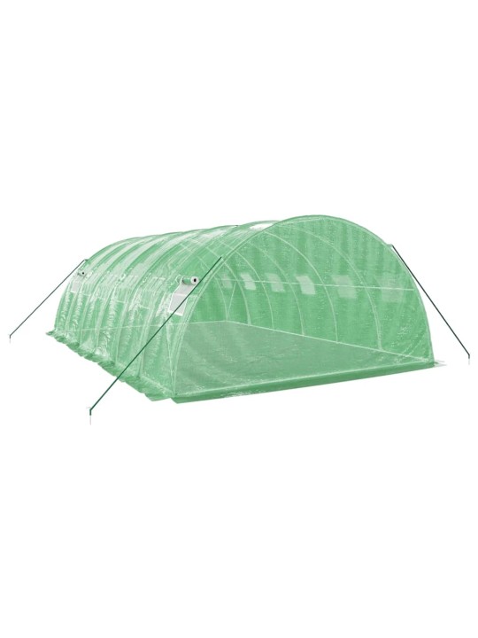 Skleník s ocelovým rámem zelený 24 m² 6 x 4 x 2 m