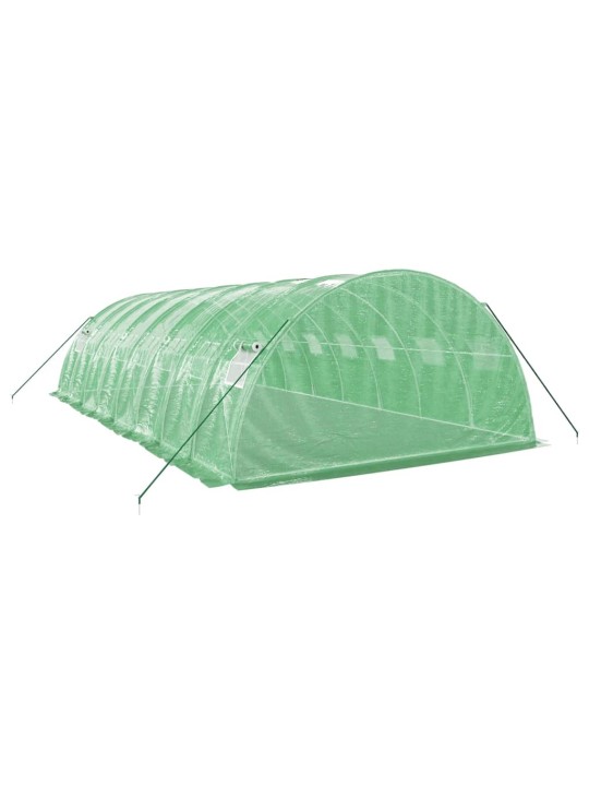 Skleník s ocelovým rámem zelený 32 m² 8 x 4 x 2 m