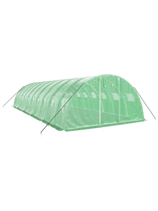 Skleník s ocelovým rámem zelený 40 m² 10 x 4 x 2 m
