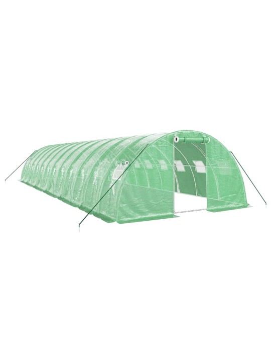 Skleník s ocelovým rámem zelený 48 m² 12 x 4 x 2 m