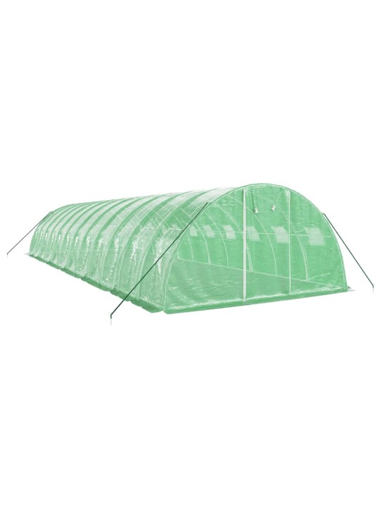 Skleník s ocelovým rámem zelený 48 m² 12 x 4 x 2 m