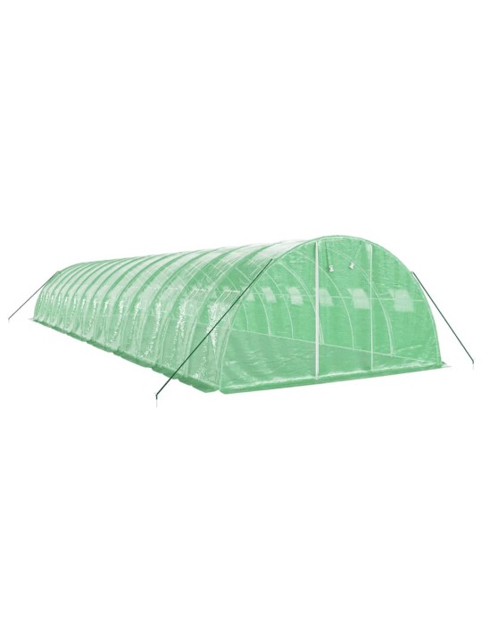 Skleník s ocelovým rámem zelený 56 m² 14 x 4 x 2 m