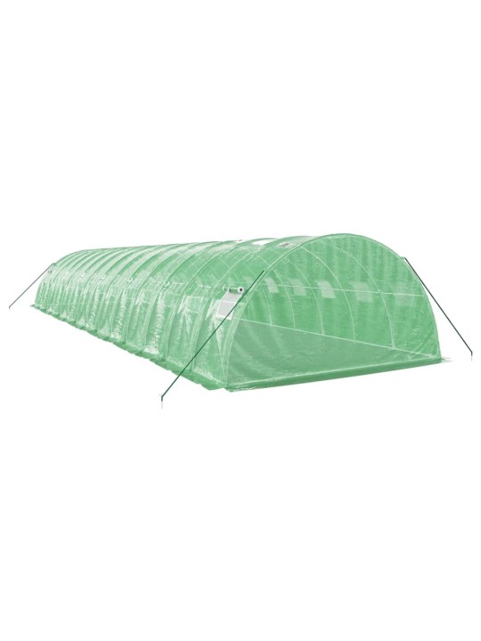 Skleník s ocelovým rámem zelený 56 m² 14 x 4 x 2 m