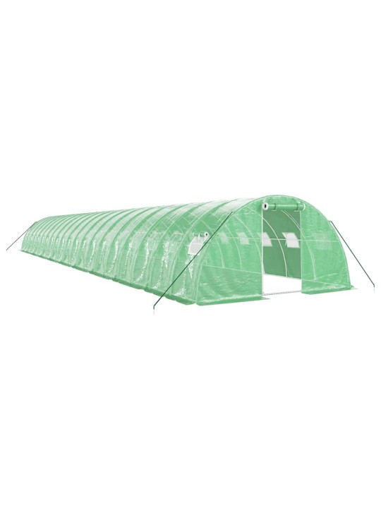 Skleník s ocelovým rámem zelený 80 m² 20 x 4 x 2 m