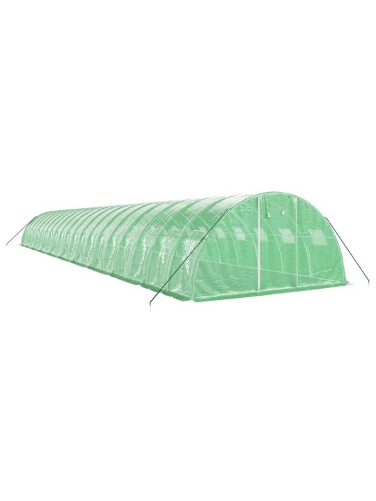 Skleník s ocelovým rámem zelený 80 m² 20 x 4 x 2 m