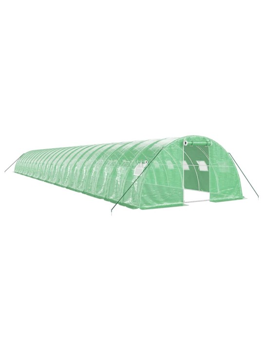 Skleník s ocelovým rámem zelený 88 m² 22 x 4 x 2 m