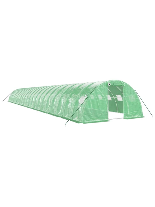 Skleník s ocelovým rámem zelený 88 m² 22 x 4 x 2 m