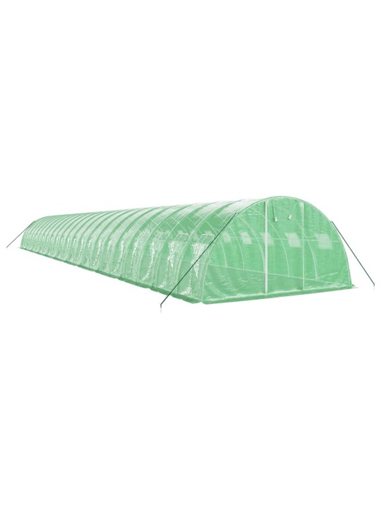 Skleník s ocelovým rámem zelený 88 m² 22 x 4 x 2 m